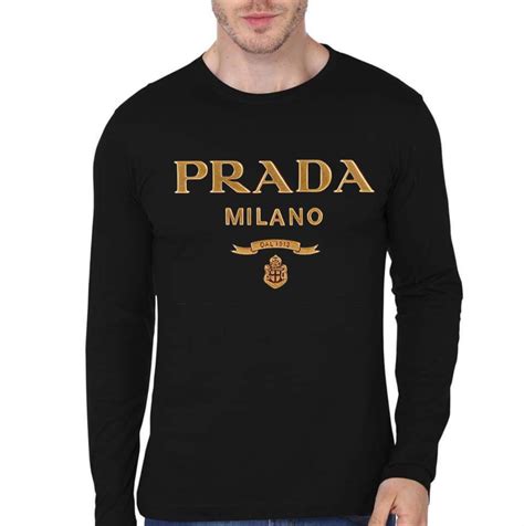 prada milano long sleeve|prada t shirts.